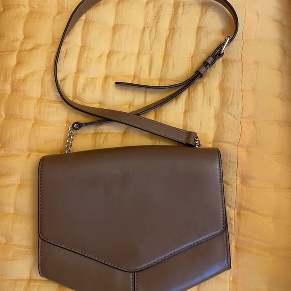 Sandro Leather Shoulder Bag with Chain Detail - Picture 3 of 9
